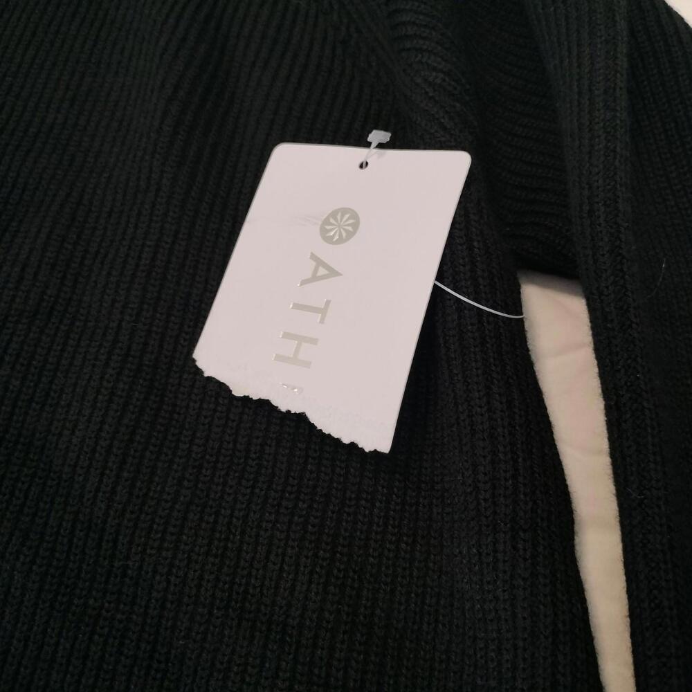 Athleta NWT Women's Black Hanover V-Neck Wool Blend Sweater Size Large - Picture 9 of 9